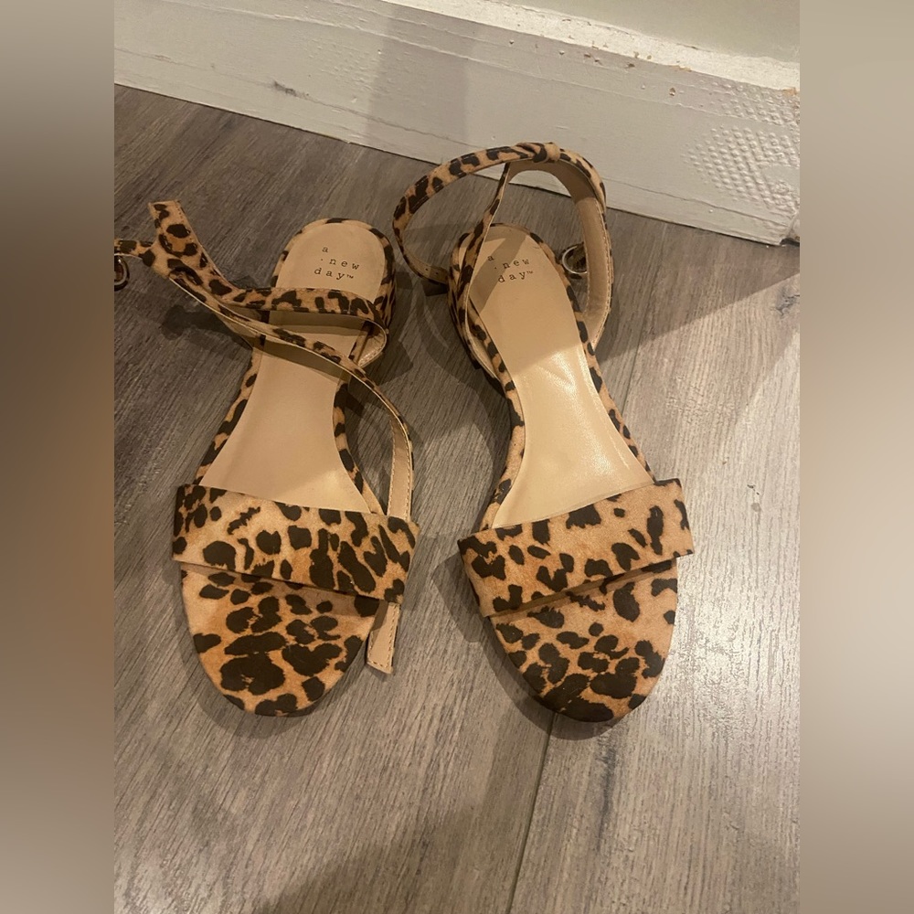 Leopard heels/sandals